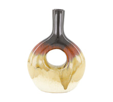 Vase ceramic 18x8x25.5cm Cream/Brown