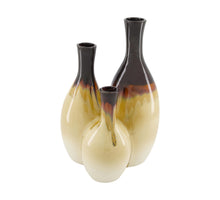 Vase ceramic 22x16.5x32.5cm Cream/Brown