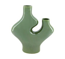 Vase ceramic 30x10x33cm Green