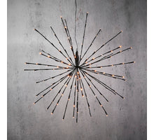 Firework verlichting zwart warm wit 160led IP44 - h48xd70cm