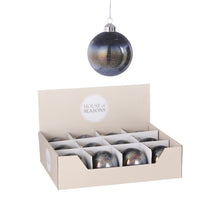Kerstbal glas zwart  - d8cm