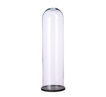 Hella stolp glas op bord zwart - h71,5xd21cm