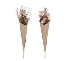 Dried-look flower bouquet brown 2 assorted - l60xd10cm