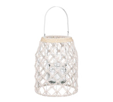 Windlicht off white - h30xd23cm