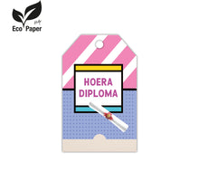 Hoera diploma Pakje à 12 kaartjes MC ECO