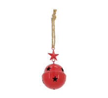 Bell metal with hanger 10x10x18cm Red