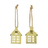Metal hanger house 8.5x5x12cm Mixed Gold