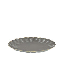 Tray round metal 27.7x27.7x2cm Black/Gold