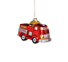 Ornament Feuerwehrauto rot - l10.5xw5.5xh7.5cm