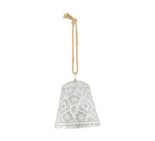 Bell metal with hanger 14x14x17cm Silver