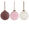 Bal glas wit lila roze 3 assorti display - d8cm