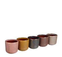 Neto pot rond l.roze geel lila off white celadon H13 D14cm