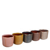Neto pot rond l.roze geel lila off white celadon H13 D14cm