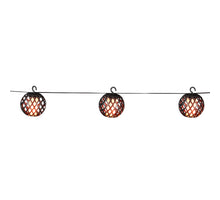 Party lights solar zwart 10 warm white bulbs - l210cm