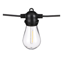 Party lights solar zwart 10 warm white bulbs - l450cm