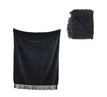 Plaid polyester 150x125x0.5cm Black