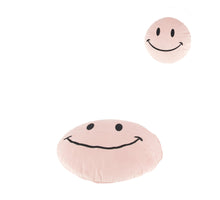 Cushion round smiley polyester 38x38x6cm Pink
