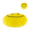 Cushion round smiley polyester 58x58x8cm Yellow