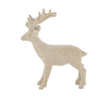 Figurine reindeer polyresin 15x4x18cm Cream