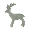 Polyresin reindeer figurine, 15x4x18cm, grey.