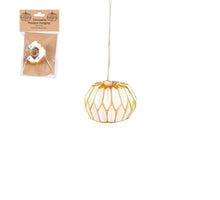 Ornament honingraat wit - h6,5xd8cm