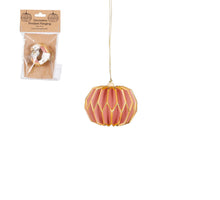 Ornament honingraat roze - h6,5xd8cm