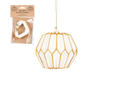 Ornament honingraat wit - h10xd12cm