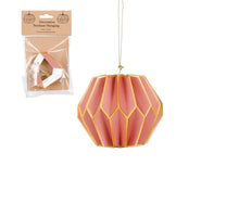 Ornament honingraat roze - h10xd12cm