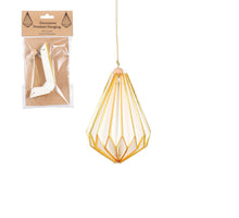 Ornament druppel wit - h13,5xd12cm