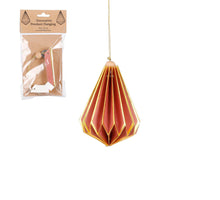 Ornament druppel roze - h13,5xd12cm