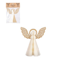 Ornament engel wit - h19xd20cm