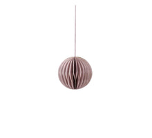 Ornament bal recycled paper l.paars - h8xd8cm