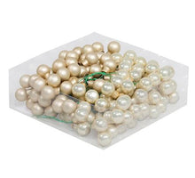 cb. 144 glassballs/wire champagne combination 20 mm