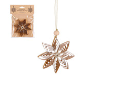 Ornament ster goud - h1,5xd10cm