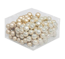 cb. 144 glassballs/wire champagne combination 25 mm
