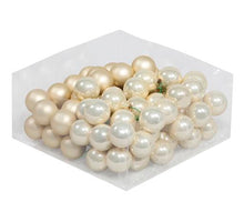 cb. 72 glassballs/wire champagne combi 30 mm