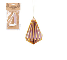 Ornament druppel paars - h13,5xd12cm