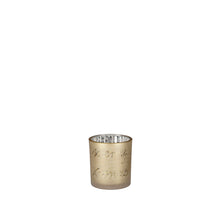Arya tea light holder gold - h8xd7cm