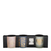 Theelicht houder off white blauw groen set van 3 incl. theelicht - h8xd7cm