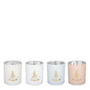 Tea light holder tree pink brown gray white 4 assorted - h10xd8cm