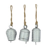 Bell metal with hanger 6x6x9cm Mixed Silver