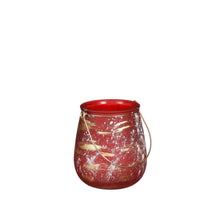 Glenna windlicht rood - h14,5xd13cm