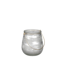 Glenna windlicht wit - h14,5xd13cm