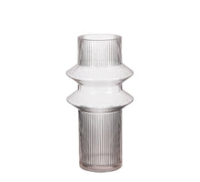 Ivory glass vase - h30xd15cm