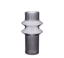 Ivory vase glass gray - h30xd15cm