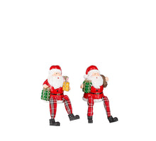 Kerstman rood 2 assorti - l8xb6,5xh18cm