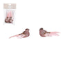 Pink bird clip, 2 pieces - l12xb4xh4.5cm