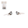 Silver bird clip, 2 pieces - l12xb4xh4.5cm
