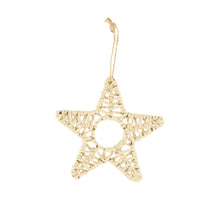 Hanger star paper rope 18x1x18cm Natural