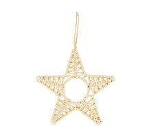 Hanger star paper rope 24x1x24cm Natural